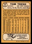 1968 Topps #69 Tom Tresh Back Thumbnail