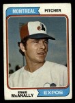 1974 Topps #322 Ernie McAnally Front Thumbnail