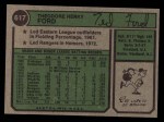 1974 Topps #617 Ted Ford Back Thumbnail