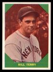 1960 Fleer #52 Bill Terry Front Thumbnail