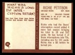 1967 Philadelphia #33 Richie Petitbon Back Thumbnail
