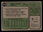 1974 Topps #366 Larry Hisle Back Thumbnail