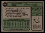 1974 Topps #366 Larry Hisle Back Thumbnail