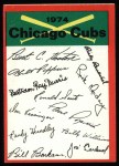 1974 Topps Red Team Checklists #5 Cubs Team Checklist Front Thumbnail