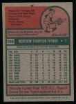 1975 Topps #166 Woodie Fryman Back Thumbnail
