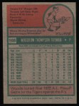 1975 Topps #166 Woodie Fryman Back Thumbnail