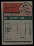 1975 Topps #434 Bob Locker Back Thumbnail