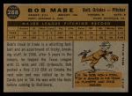 1960 Topps #288 Bob Mabe Back Thumbnail