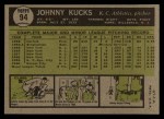 1961 Topps #94 Johnny Kucks Back Thumbnail