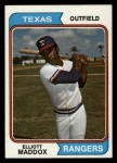 1974 Topps #401 Elliott Maddox Front Thumbnail