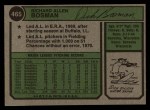 1974 Topps #465 Dick Bosman Back Thumbnail