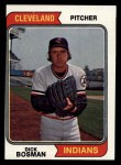 1974 Topps #465 Dick Bosman Front Thumbnail