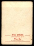 1964 Topps Beatles Black and White #87 George Harrison Back Thumbnail