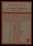1965 Philadelphia #14 Colts' Play of the Year - Don Shula Back Thumbnail