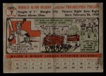 1956 Topps #7 Ron Negray Back Thumbnail