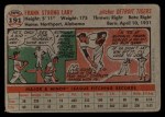 1956 Topps #191 Frank Lary Back Thumbnail