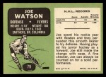 1970 Topps #79 Joe Watson Back Thumbnail