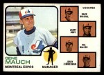 1973 Topps #377 Expos Leaders - Gene Mauch / Dave Bristol / Larry Doby / Cal McLish / Jerry Zimmrman Front Thumbnail