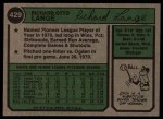 1974 Topps #429 Dick Lange Back Thumbnail