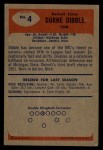 1955 Bowman #4 Dorne Dibble Back Thumbnail