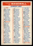 1956 Topps #0 Checklist Series 1/3 Front Thumbnail