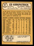 1968 Topps #552 Ed Kirkpatrick Back Thumbnail