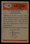 1955 Bowman #49 Kline Gilbert Back Thumbnail