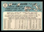 1965 Topps #522 Hank Aguirre Back Thumbnail