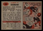 1957 Topps #24 Al Dorow Back Thumbnail
