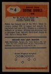 1955 Bowman #4 Dorne Dibble Back Thumbnail