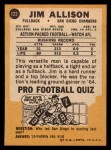 1967 Topps #122 Jim Allison Back Thumbnail