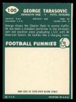 1960 Topps #100 George Tarasovic Back Thumbnail