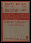 1965 Philadelphia #59 Roger Brown Back Thumbnail