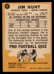1967 Topps #10 Jim Hunt Back Thumbnail