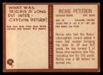 1967 Philadelphia #33 Richie Petitbon Back Thumbnail