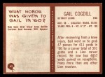 1967 Philadelphia #63 Gail Cogdill Back Thumbnail
