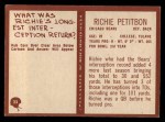 1967 Philadelphia #33 Richie Petitbon Back Thumbnail