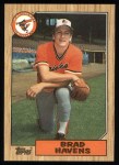 1987 Topps #398 Brad Havens Front Thumbnail