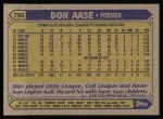 1987 Topps #766 Don Aase Back Thumbnail