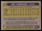1987 Topps #124 Ray Fontenot Back Thumbnail