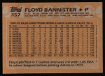 1988 Topps #357 Floyd Bannister Back Thumbnail