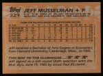 1988 Topps #229 Jeff Musselman Back Thumbnail
