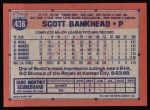 1991 Topps #436 Scott Bankhead Back Thumbnail