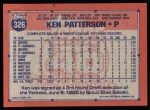 1991 Topps #326 Ken Patterson Back Thumbnail