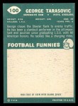 1960 Topps #100 George Tarasovic Back Thumbnail
