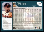 2001 Topps #177 Walt Weiss Back Thumbnail