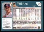 2001 Topps #414 Travis Fryman Back Thumbnail