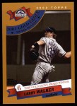 2002 Topps #713 - Larry Walker Golden Glove Front Thumbnail