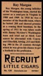 1912 T207 Reprints #129 Ray Morgan Back Thumbnail