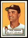 1952 Topps Reprints #366 Dave Madison Front Thumbnail